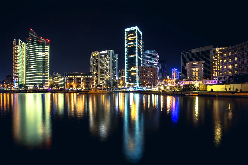 Skyline of Beirut Bay