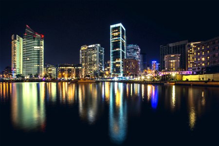 Skyline of Beirut Bay