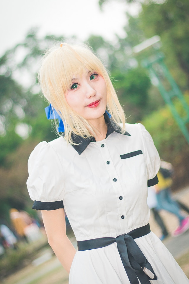 japanese style lolita maid cosplay cute girl