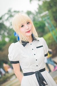 japanese style lolita maid cosplay cute girl
