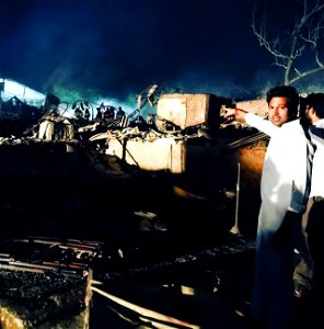 Inspection after fire on the sets of the serial Ghum Hai Kisikey Pyaar Mein at Filmcity.