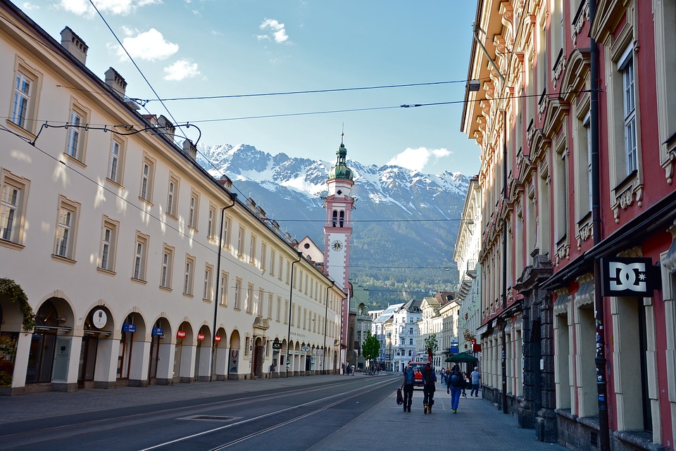 Evening scene in Innsbruck, Austria