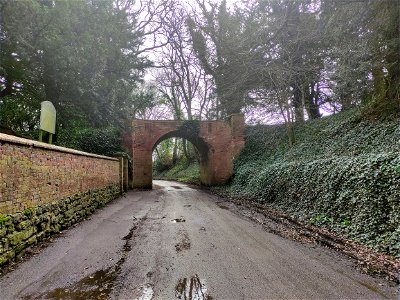 Bridge to walled garden viewed from the east