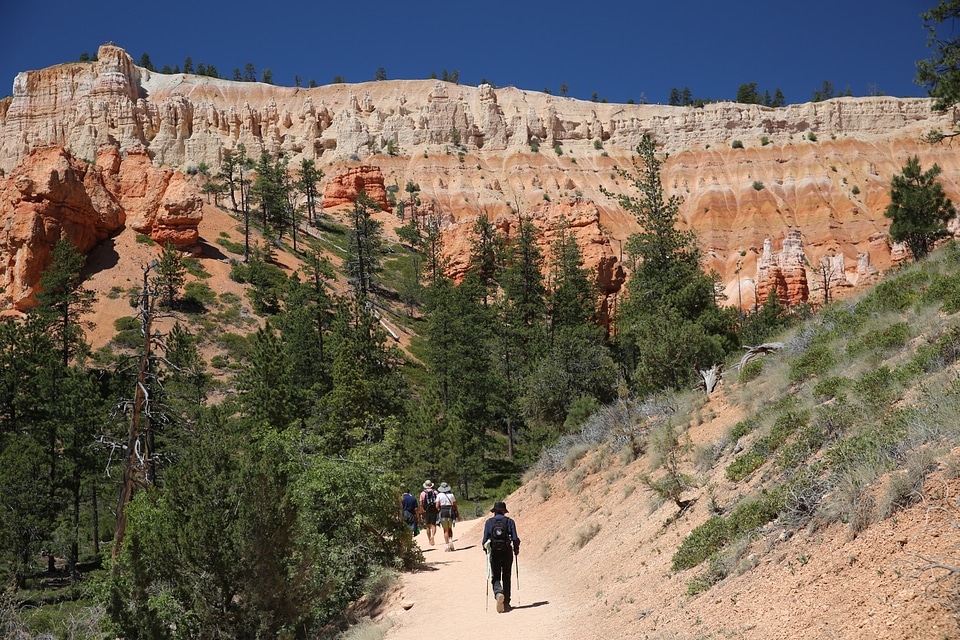 Hikers on the Queens Garden Trail Bryce Canyon National Park