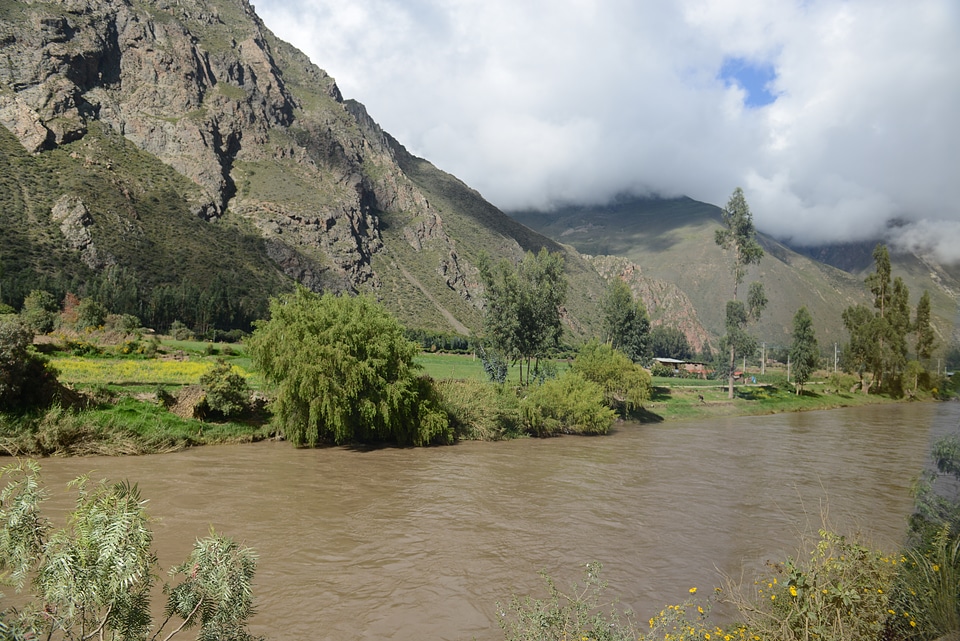 Inca Trail leading through the Andes to Machu Picchu