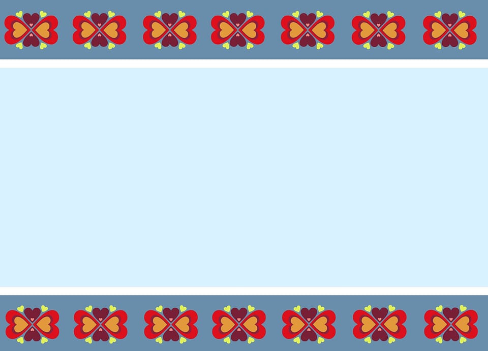 Hearts Folk Background