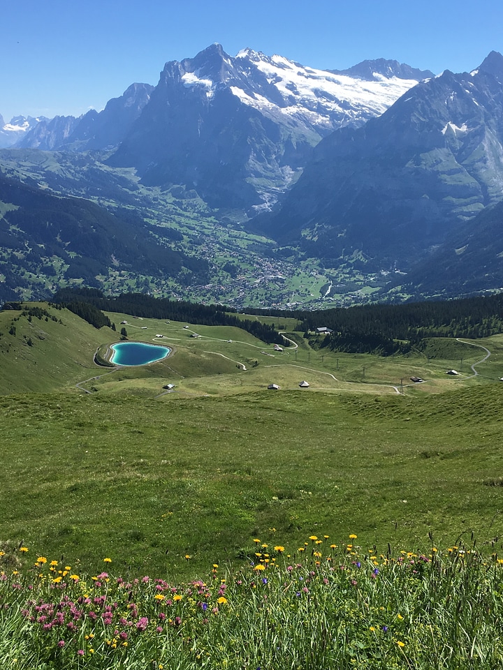 Famous Eiger, Monch and Jungfrau mountains