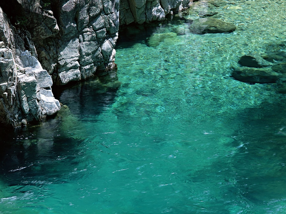 Landscape with a mountain river photo