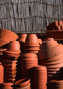 Group of clay vases photo