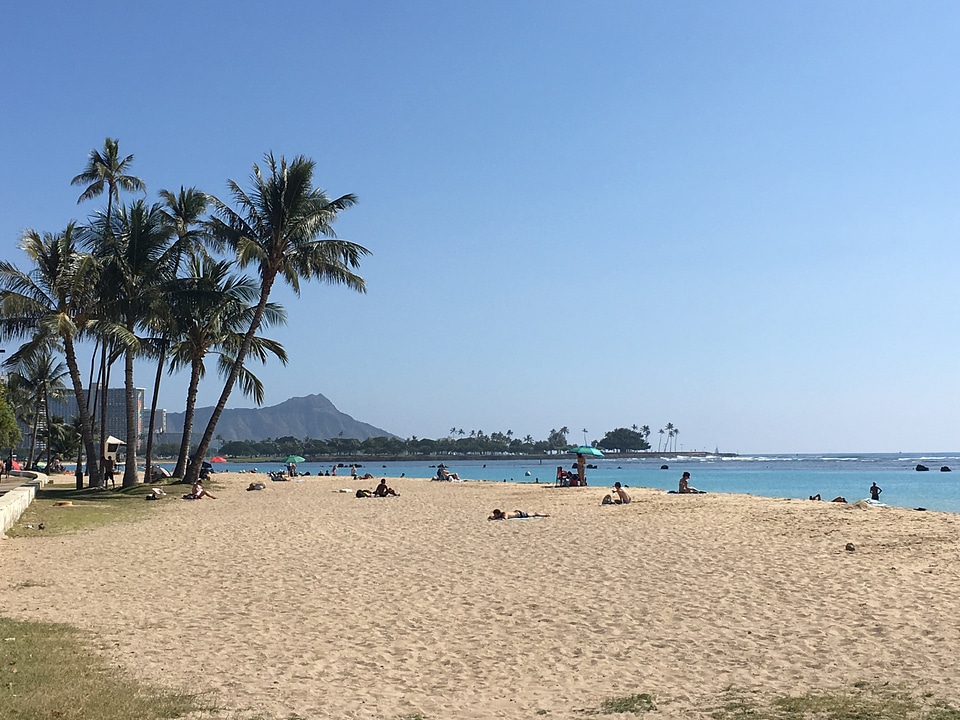 Waikiki Beach and Diamond Head Crater