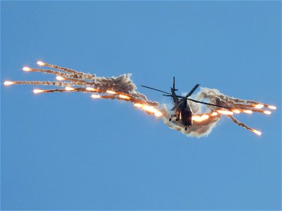 BAF A109 throws flares photo