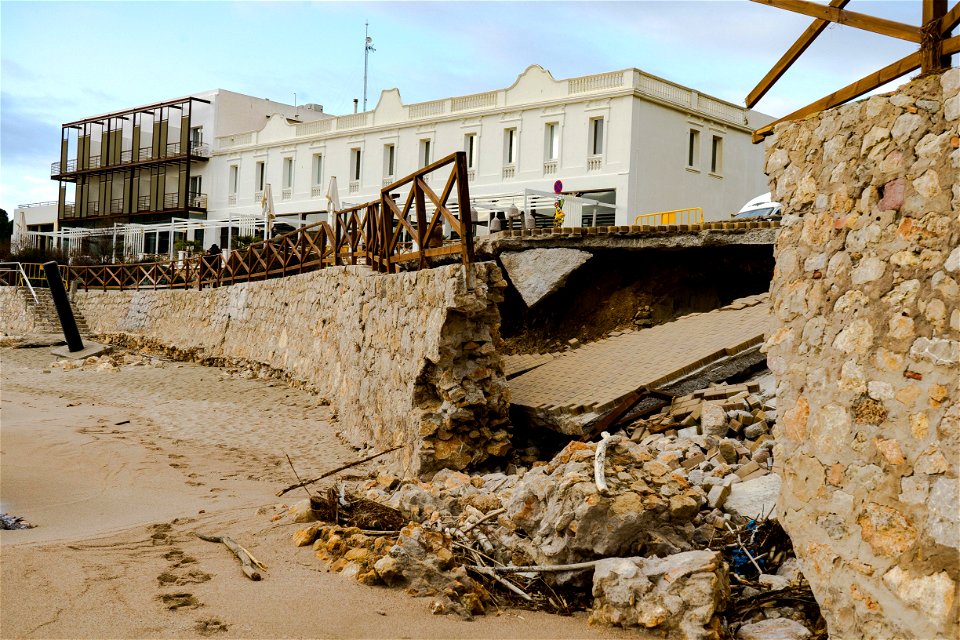 01-03-2020 Empuries, danys del temporal Gloria