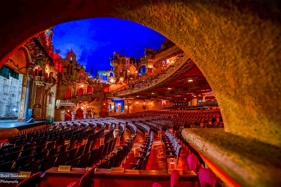 Auditorium. An interior of opera theatre. Odessa, Ukraine