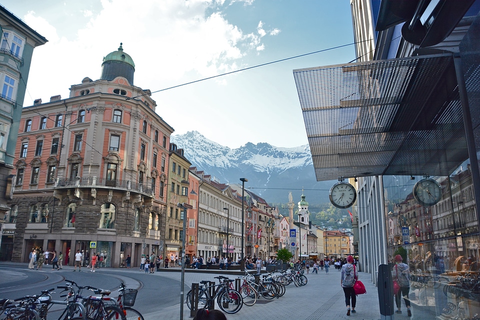 Evening scene in Innsbruck, Austria