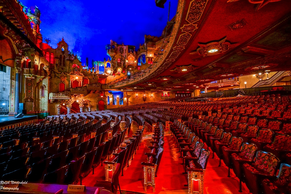 Auditorium. An interior of opera theatre. Odessa, Ukraine