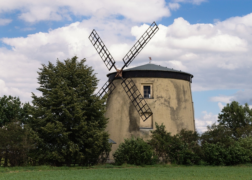 Mill landscape clouds