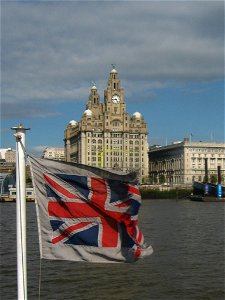 Pilot Jack Flag - Liver Building from the Ferry photo