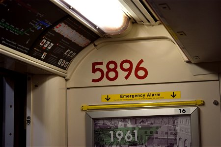 TTC Line1 TR 5896 in Bay Lower.