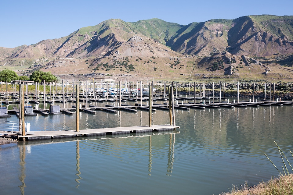 Great Salt Lake Marina in Utah, USA