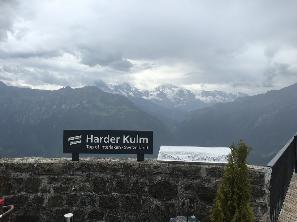 Harderkulm Sign Mountain in Switzerland