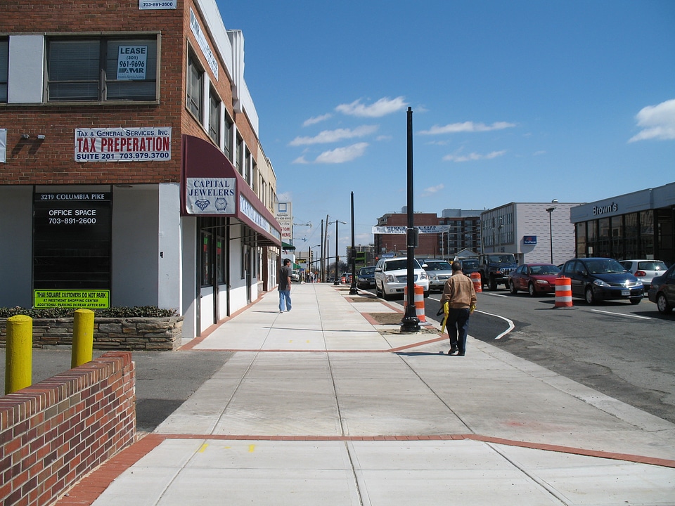 Streetscape in Arlington County