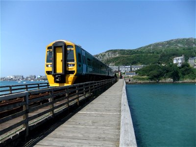 Train on Barmouth Bridge photo