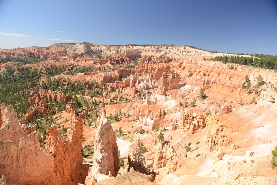 Sun is shining in the early morning. Bryce Canyon National Park