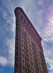 Flat Iron building facade on New York City. photo