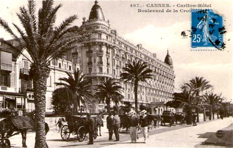 Cannes.Hôtel Carlton, boulevard de la Croisette