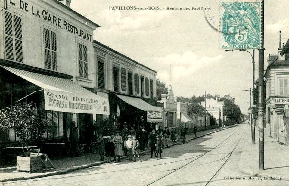 Pavillons-sous-Bois.Allée des Pavillons.Cafe de la Gare