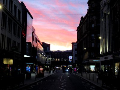 Glasgow sunset photo