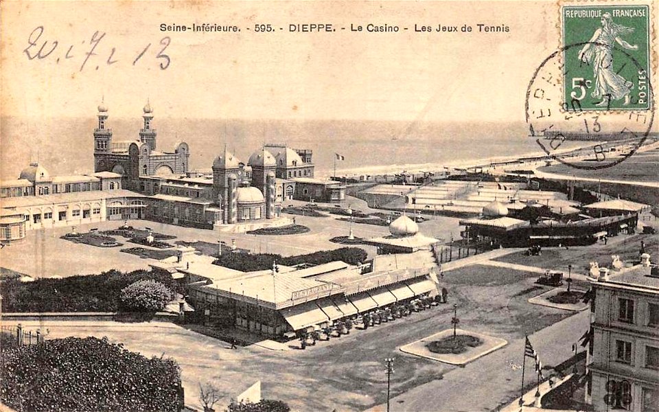 Dieppe.Le casino.Les jeux de tennis