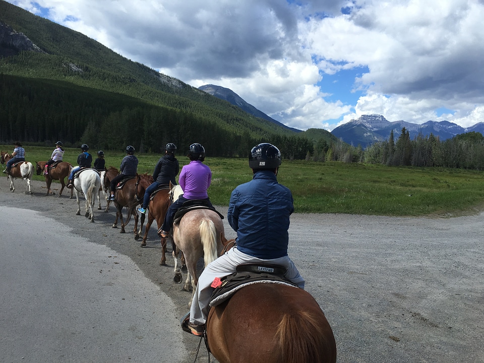 Horse tours near Edith a Annette Lake in Jasper National Park