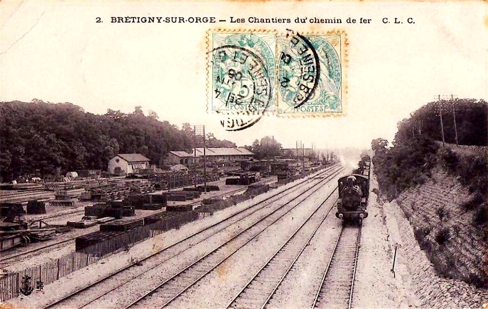 Brétigny-sur-Orge.Chantiers du chemin de fer