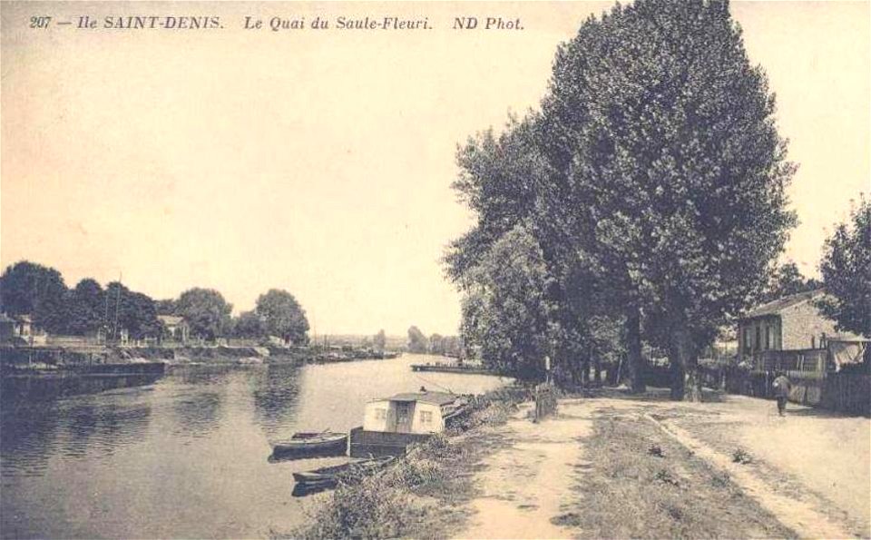 L'Île-Saint-Denis.Quai du Saule-Fleuri