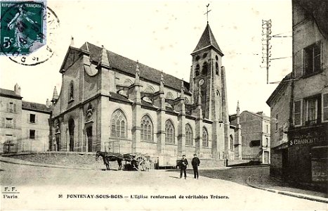 Fontenay-sous-Bois.Église Saint-Germain-l'Auxerrois de Fontenay-sous-Bois.Carte postale