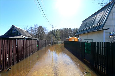 Flooded street photo