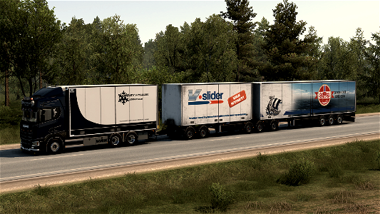 Scandinavian road train in Finland