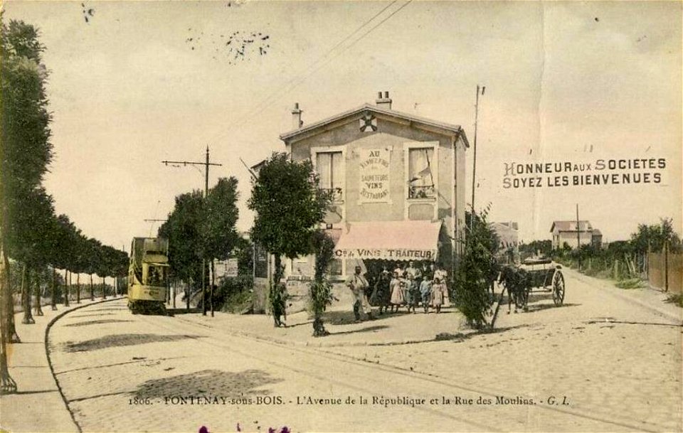 Fontenay-sous-Bois.Avenue de la République.Rue des Moulins