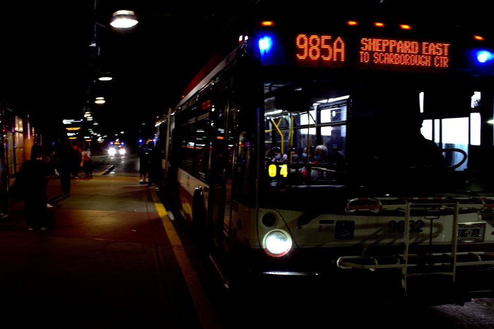 TTC Nova LFS 9062. 985A Route at Don Mills. photo