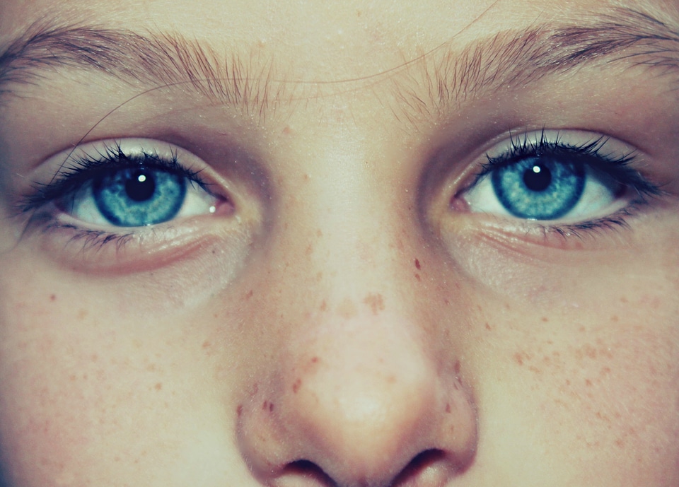 Face little girl woman