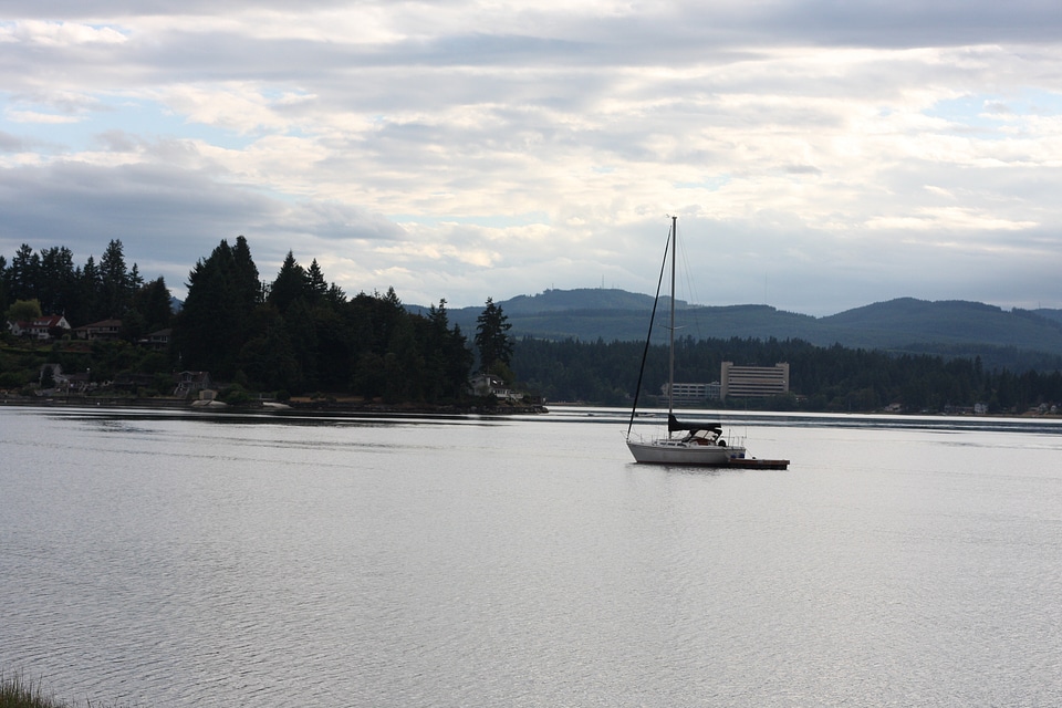 sailboat in the autumn
