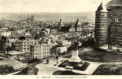 Dieppe.Vue panoramique de la ville