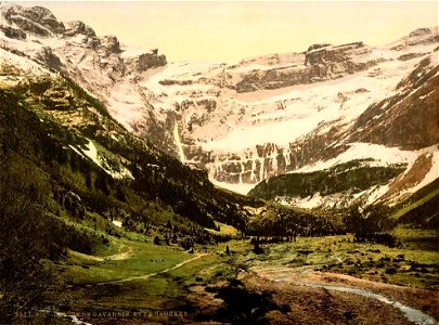 Gavarnie.Cirque de Gavarnie et cascade.1890