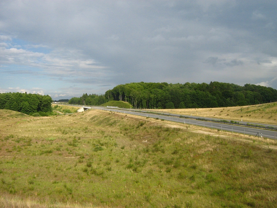 Outdoor shut of a stretch of motorway in Germany