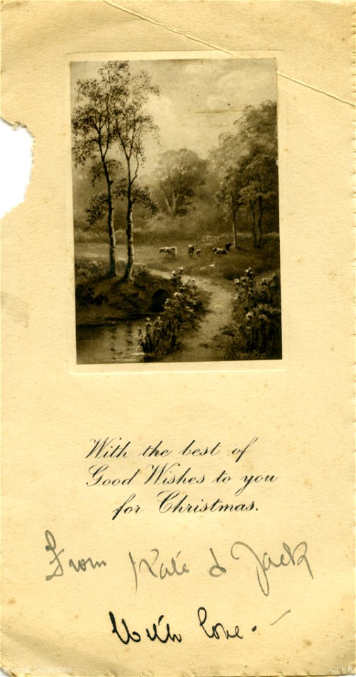 "With the best of good wishes to you for Christmas"  - Christmas card