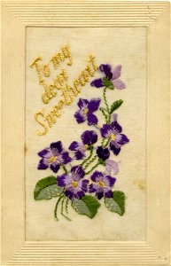 "To my dear Sweetheart" - romantic card sent by Ken Foster to his fiancee, Elsie, during World War 1. photo