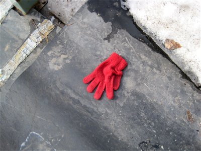 Found Item Red Mitten
