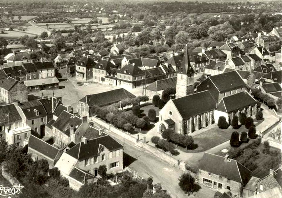 Cerisy-la-Salle.Vue aérienne