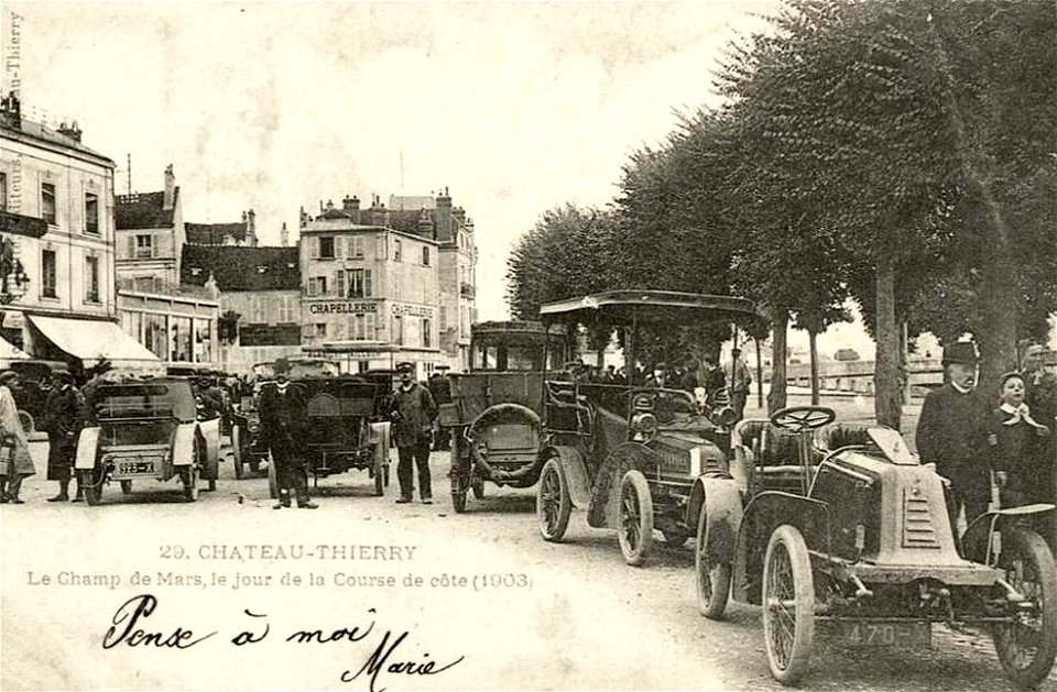 Château-Thierry.Champ-de-Mars, course de côte en 1903